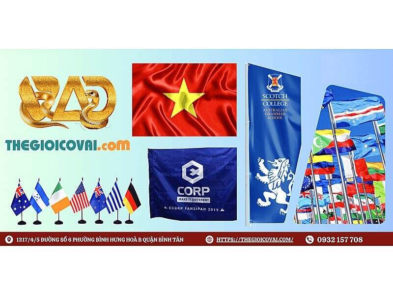 Thế Giới Cờ Vải – In cờ mọi số lượng tại Bình Tân