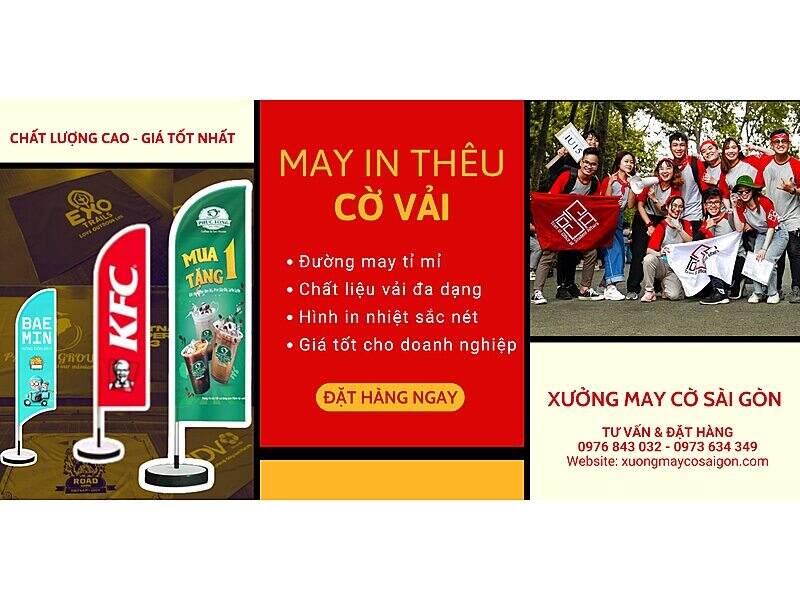 Xưởng May Cờ Sài Gòn – In cờ giá rẻ tại Hóc Môn